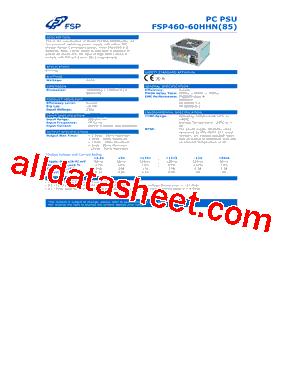 FSP460-60HHN85 Datasheet PDF - FSP TECHNOLOGY INC.