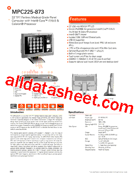 MPC225-873 Datasheet PDF - Axiomtek Co., Ltd.