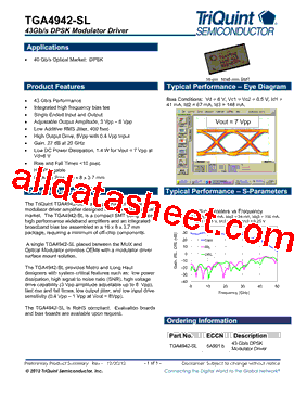TGA4942-SL Datasheet PDF - TriQuint Semiconductor
