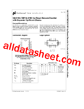 DM74LS192M Datasheet PDF - National Semiconductor (TI)