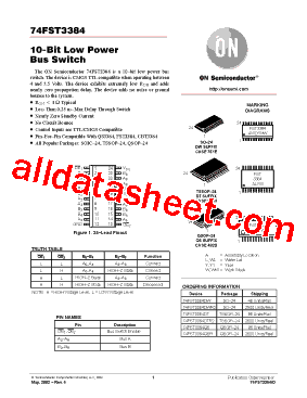 74FST3384QSR Datasheet PDF - ON Semiconductor