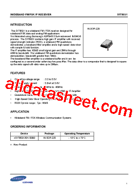 S1T8531 Datasheet PDF - Samsung semiconductor