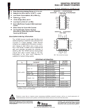 SN74HC393DRE4 Datasheet PDF - Texas Instruments