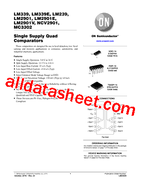 LM339 Datasheet PDF - ON Semiconductor