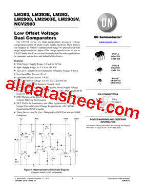 LM393DMR2G Datasheet PDF - ON Semiconductor