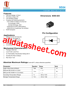 SD24 Datasheet PDF - Shanghai Leiditech Electronic Technology Co., Ltd