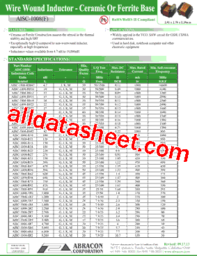 AISC-1008-R0047 Datasheet PDF - Abracon Corporation