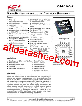 SI4362-C Datasheet PDF - Silicon Laboratories