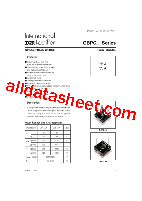 GBPC3512 Datasheet PDF - International Rectifier