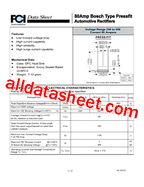 PBFR8006JP Datasheet PDF - First Components International