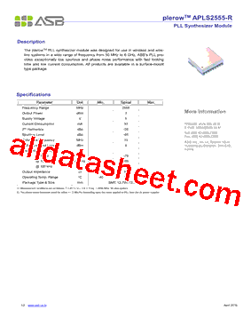 APLS2555-R Datasheet PDF - Advanced Semiconductor Business Inc.