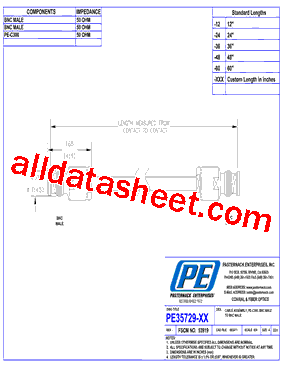 PE35729-12 Datasheet PDF - Pasternack Enterprises, Inc.